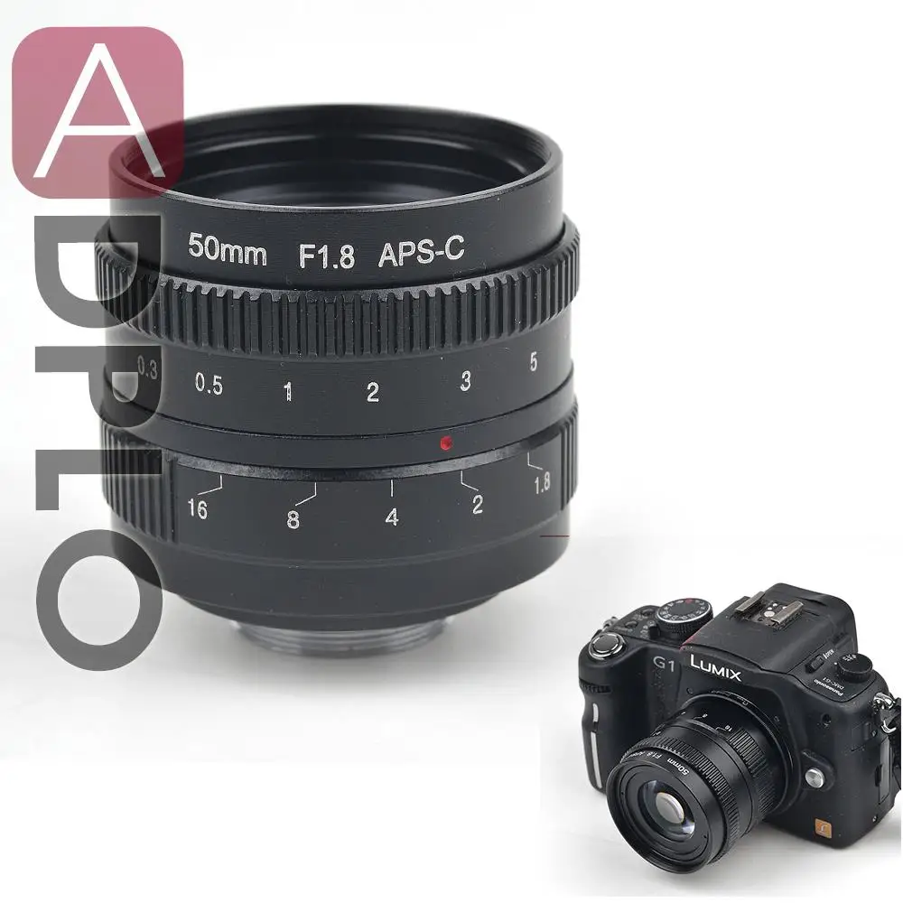 Focus infinity  Television TV Lens /CC TV Lens 50mm F1.8 f/1.8 Manual Work For C Mount Camera + Lens Cap  J2 J1 V2 S1 V1 M M2 M3
