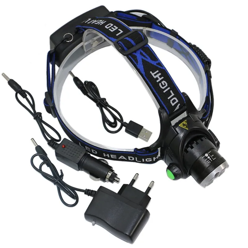 

18650 Headlight Led Headlamp Zoom Rechargeable light Waterproof 2000LM Head Lamp Light (without battery)