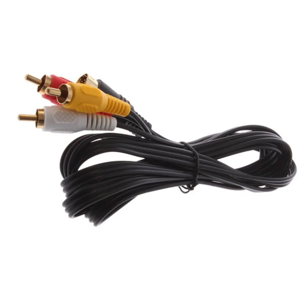 

2 pcs Gold Plated Audio Video Composite AV RCA Cable for Sega Saturn Retro-bit 10-pin