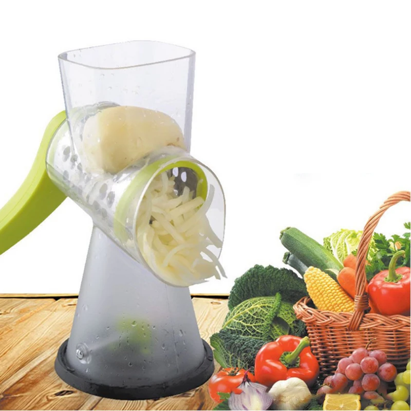 

Manual Vegetable Cutter Slicer Kitchen Accessories Multifunctional Round Mandoline Slicer Potato Cheese Kitchen Gadgets
