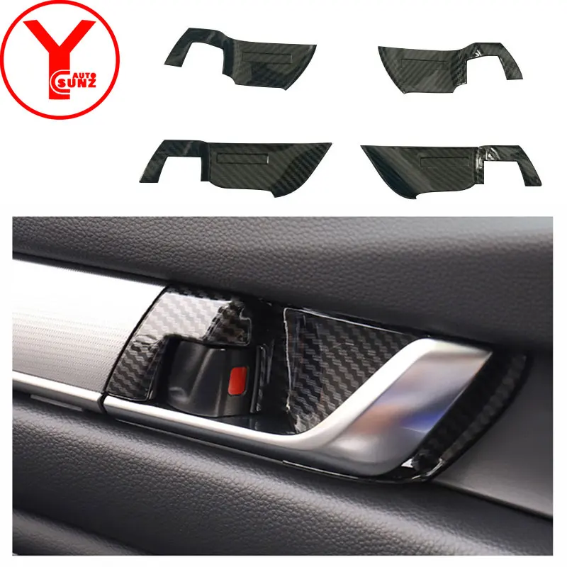 Us 46 98 Carbon Fiber Interior Door Handle Bowl Cover Insert For Honda Accord Lx 10th 2018 Abs Interior Car Parts Auto Accessories Ycsunz In