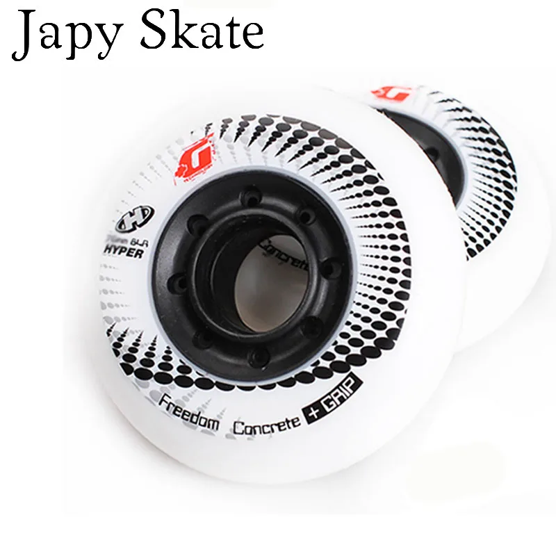 

Japy Skate 8PCS 100% Original HYPER +G Concrete Inline Skates Wheels Sliding Roller Wheels Slalom Free Skating 84A Patins Adulto