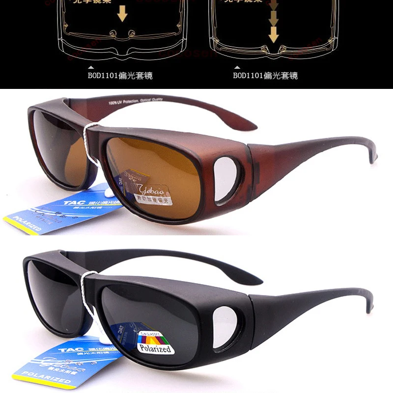 

2017 Steampunk Vintage New Design Nearsighted Myopic Purpose Insertable Polarized Driver Fishing Sport Convenience Sunglasses