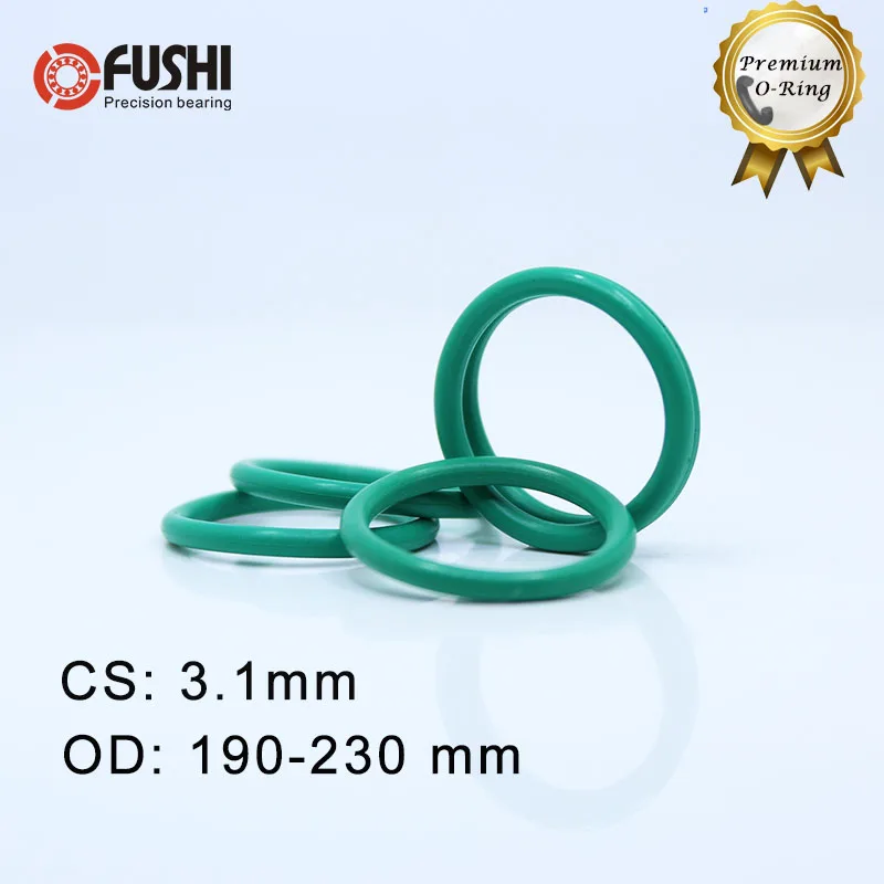 CS3.1mm FKM резиновое уплотнительное кольцо OD 190/195/200/205/210/215*220 мм 5 шт. фторвая