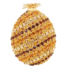 Новейший фруктовый ананас роскошный со стразами вечерняя сумка Персонализированные Женские вечерние сумочки для pochette выпускного вечера Женская клатч SC471