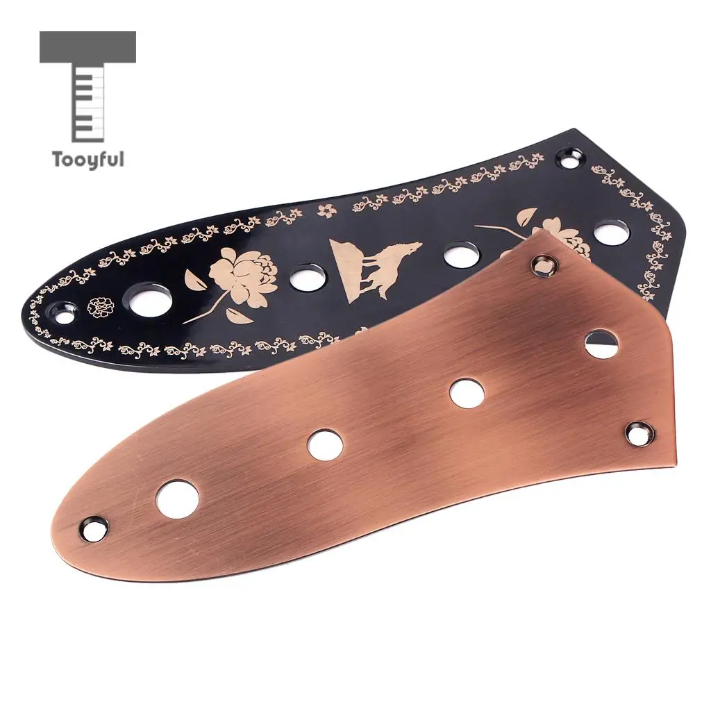 2pcs 4 Holes Standard Control Plate for Jazz Bass Guitar Replacement Accessory