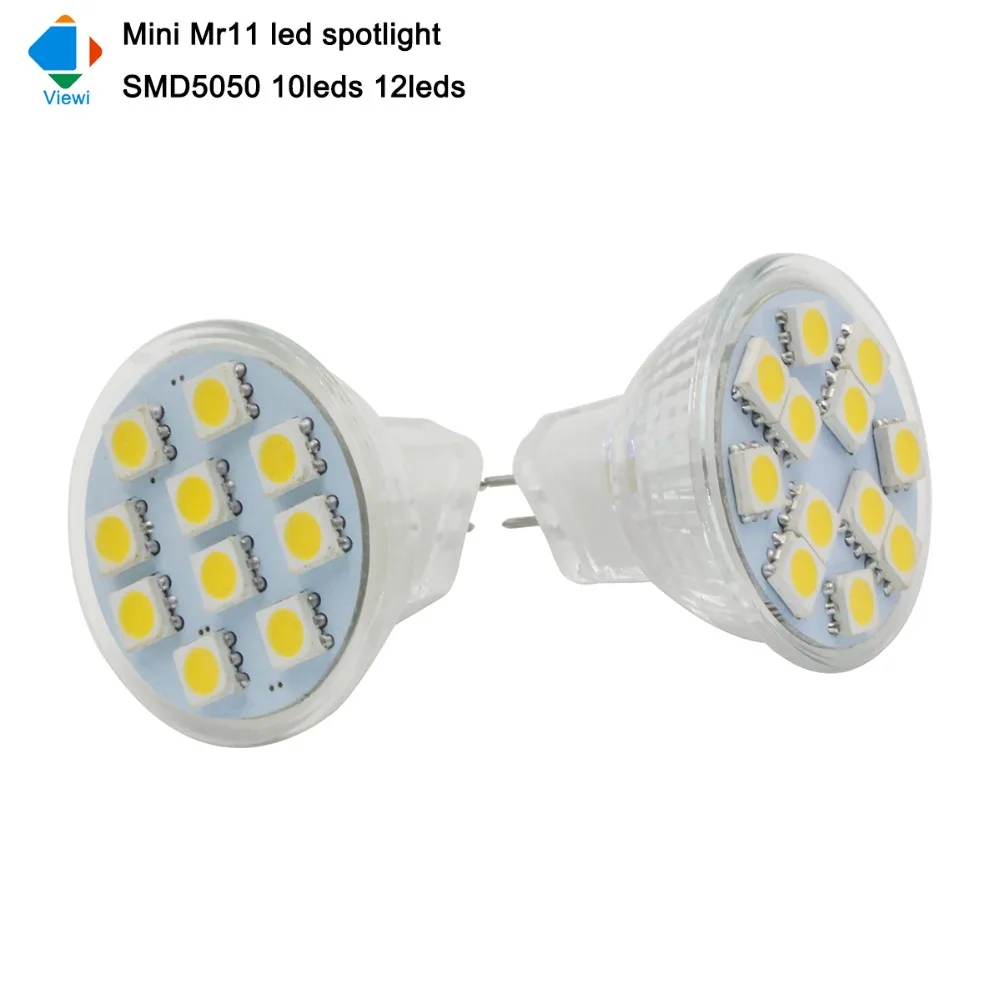 5x bombilla MR11 led spot light Ac/Dc 12 volt glass bulbs smd 5050 leds 2w 3w 24v spotlight