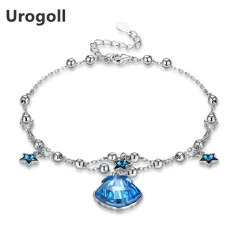 

Noble New Fine Jewelry Crystal Stars Real S925 Sterling Silver Romantic Bracelet for Women and Girl Gift