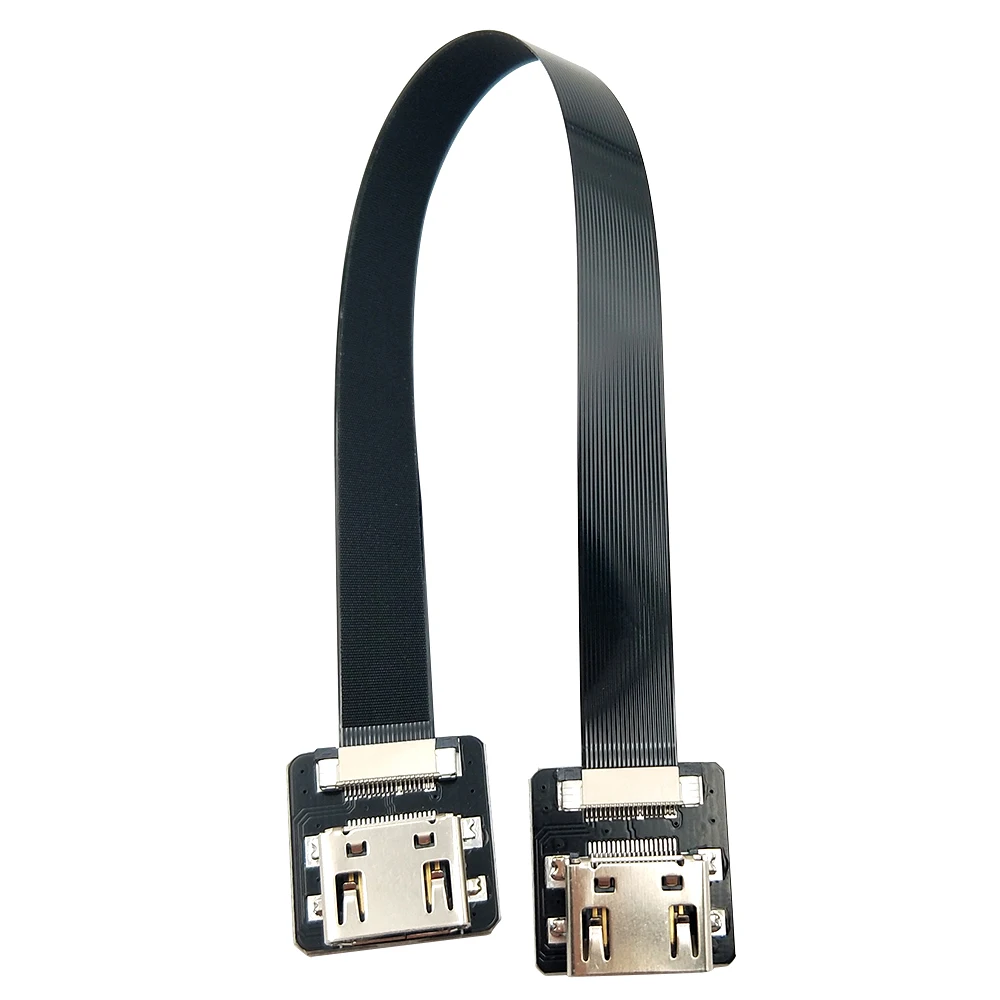 Danspeed الأسود fpv hdmi نوع الأنثى إلى hdmi أنثى كابل hdtv fpc 20 سنتيمتر ل fpv hdtv