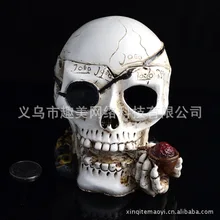 Новинка Смола декоративная пепельница персонализированные Череп с табачной трубой пепельница бытовые украшения для офиса художественная работа