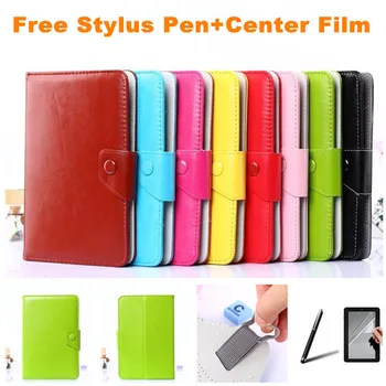 

For 7 inch Tablet Oysters T72HA 3G Universal Magnetic PU Leather Book Cover Case 10 Colors 2 Gifts
