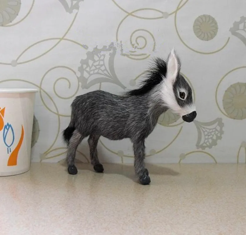 

simulation donkey decor, mini fake donkey,handmade mini donkey with real fur