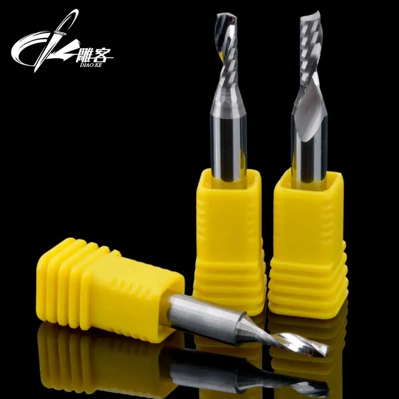 6mm Single edge spiral milling cutter, acrylic