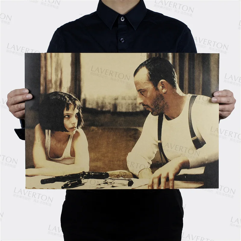 

Free shipping,Leon F style/Natalie Portman film classic movie/kraft paper/bar poster/Retro Poster/decorative painting 51x35.5cm