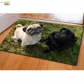 

HUGSIDEA Labrador Pugs Animal Print Thin Carpets For Living Room Looking Up Funny Puppies Home Indoor Rugs For Hallway Alfombras