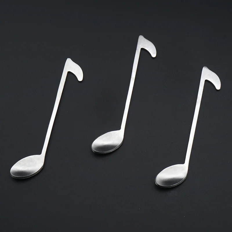 

Musical Note Stainless Steel Coffee Spoon Ladle Dessert Honey Long Handle Tea Spoons Kitchen Tools QJS Shop