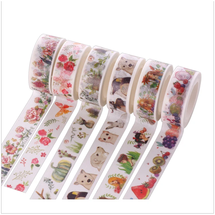 

1pcs 15mm*7m Washi Tape DIY Masking Paper Tape Decorative Sticker Tape School Office Supply Papelaria