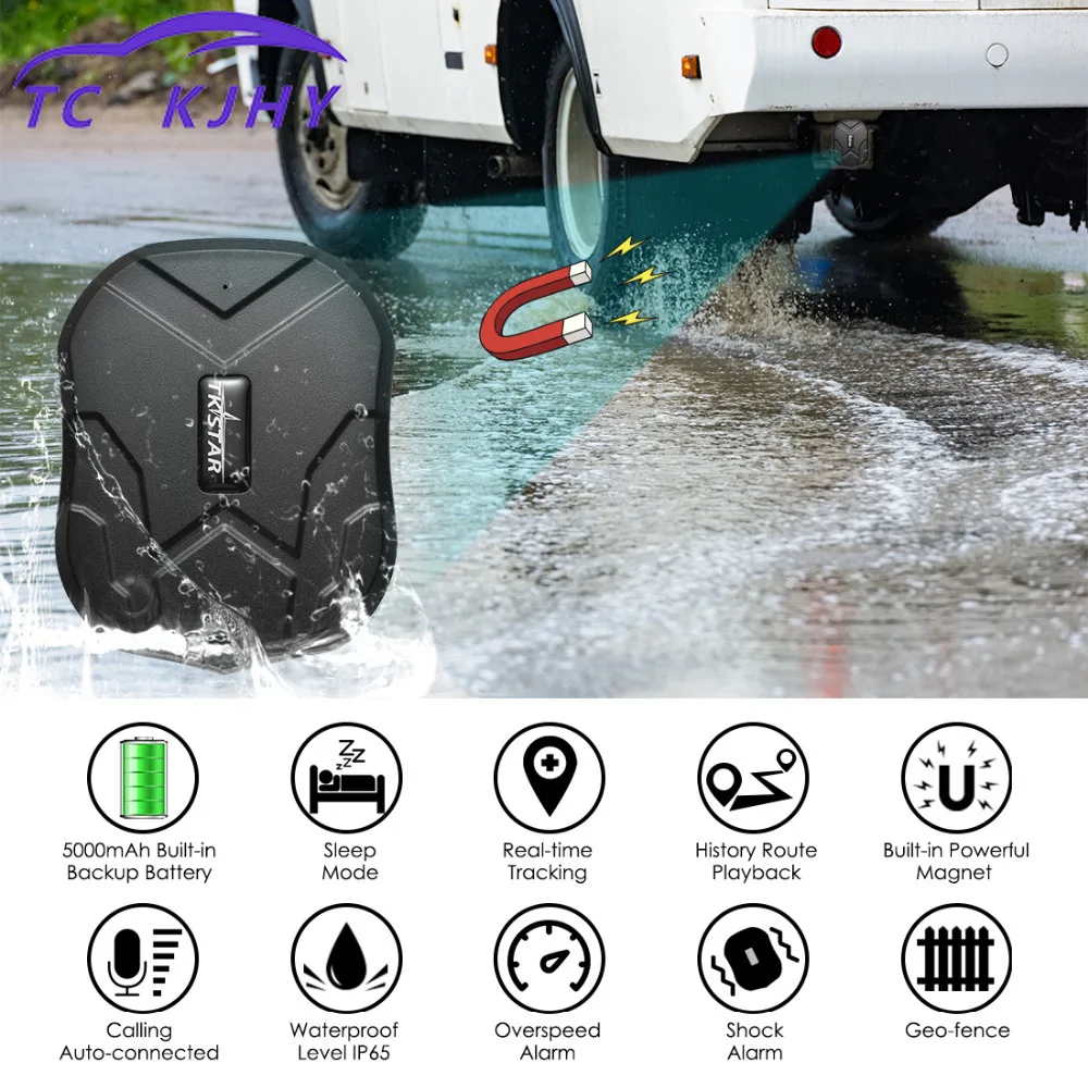 TK905 GPS Locator Waterproof GPS Vehicle Tracker 2G Magnet Voice Monitor Free Web APP GPS Tracker Car 90 Days Standby Tkstar