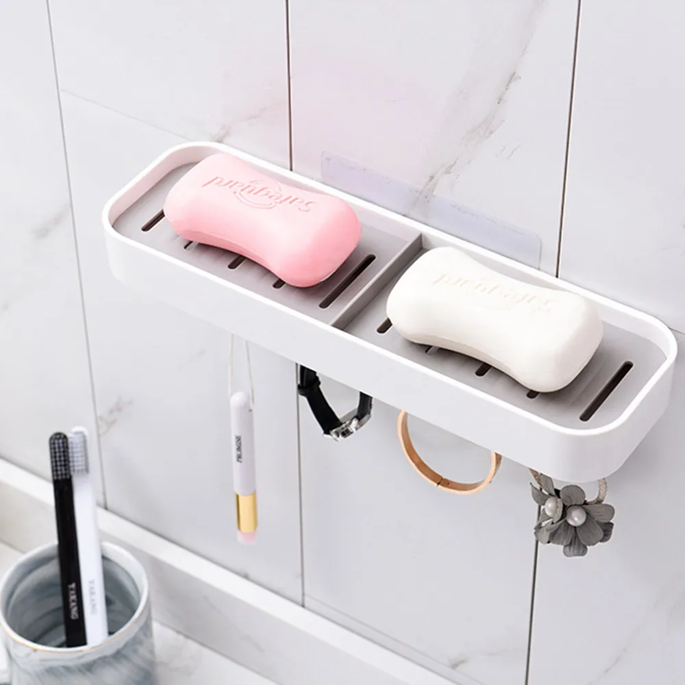 

Creative Soap Dish Strong Suction Cup Wall Tray Holder Storage Box Bathroom Shower Tool