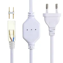 2pin Cable Strip Light 5050 2835 3014 5630 SMD 6mm Light Bar Plug LED Lamp Belt Plug Accessories EU Plug With Needle 220V-240V
