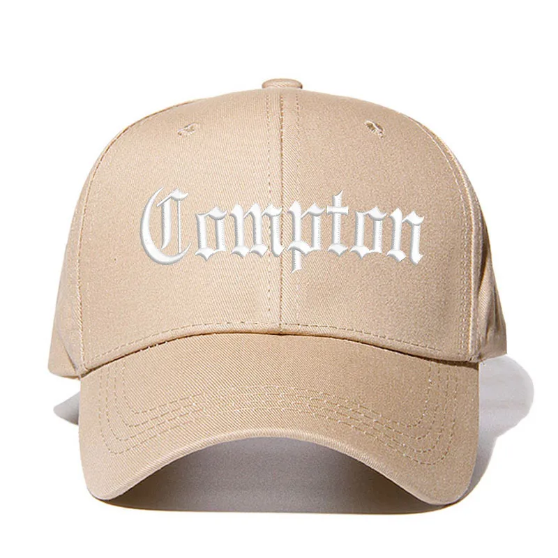 khaki white Compton, мужская бейсбольная кепка со старинной вышивкой, унисекс, хлопковая кепка для папы, летняя бейсболка, женская, на заказ, Прямая поставка - Цвет: khaki white