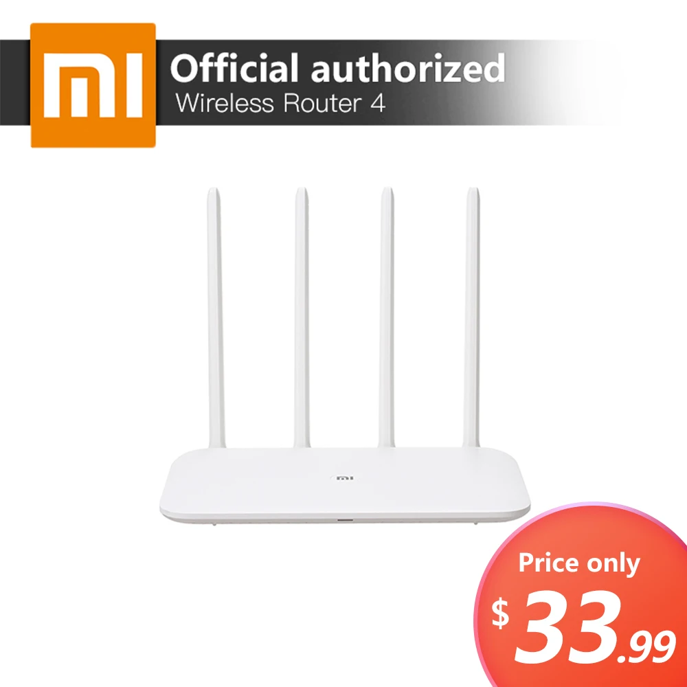 

Original Xiaomi Mi WiFi Router 4 WiFi Repeater 1167Mbps Dual Band Dual Core 2.4G 5Ghz APP Control Wireless Router MiNet Connect