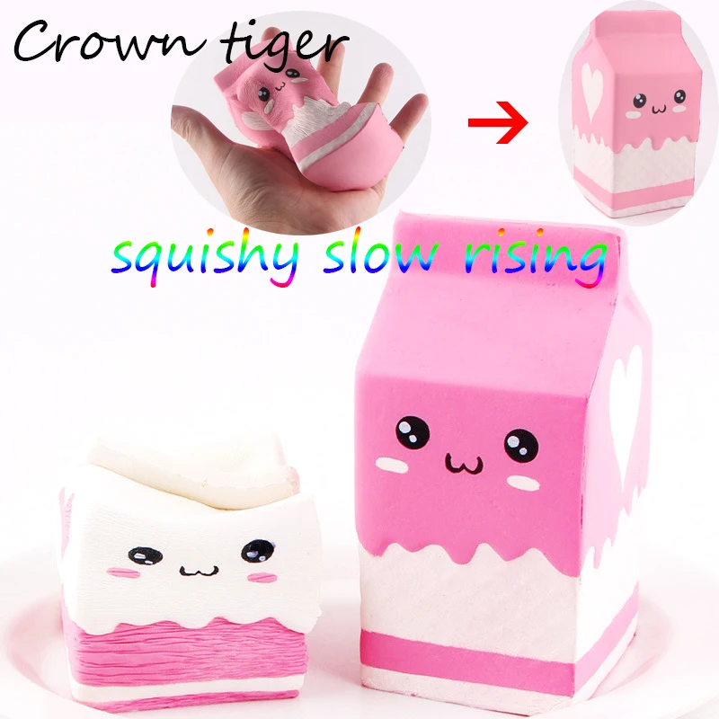 

kawaii smile Squishy milk bag/bottle/can/box Squeeze fun Soft Slow Rising stress reliever jumbo Squishes PU Cute Antistress toys