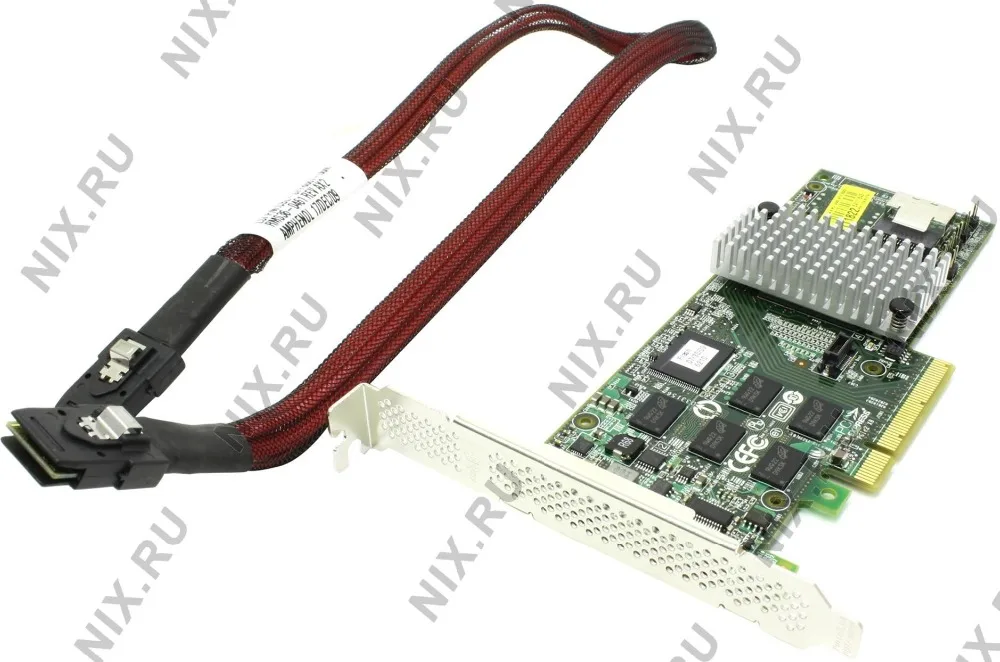 RaidStorage Avago LSI 3ware SAS 9750-4I LSI00215 кабели б/у 8 портов 512 МБ кэш SFF8087 RAID0.1.5.6 Фотокарта