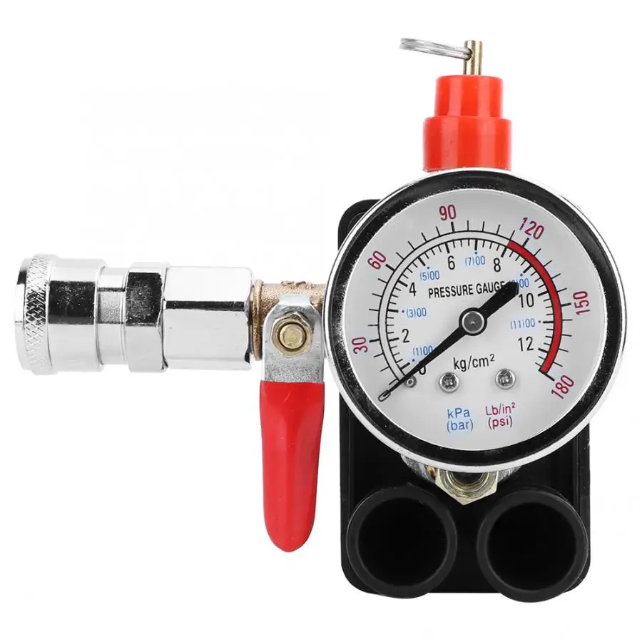 

Pressure Switch Mechanical Pressure Control 380V 3 Phase 4 Hole Vertical Type Pressure Switch Control Valve G1/4