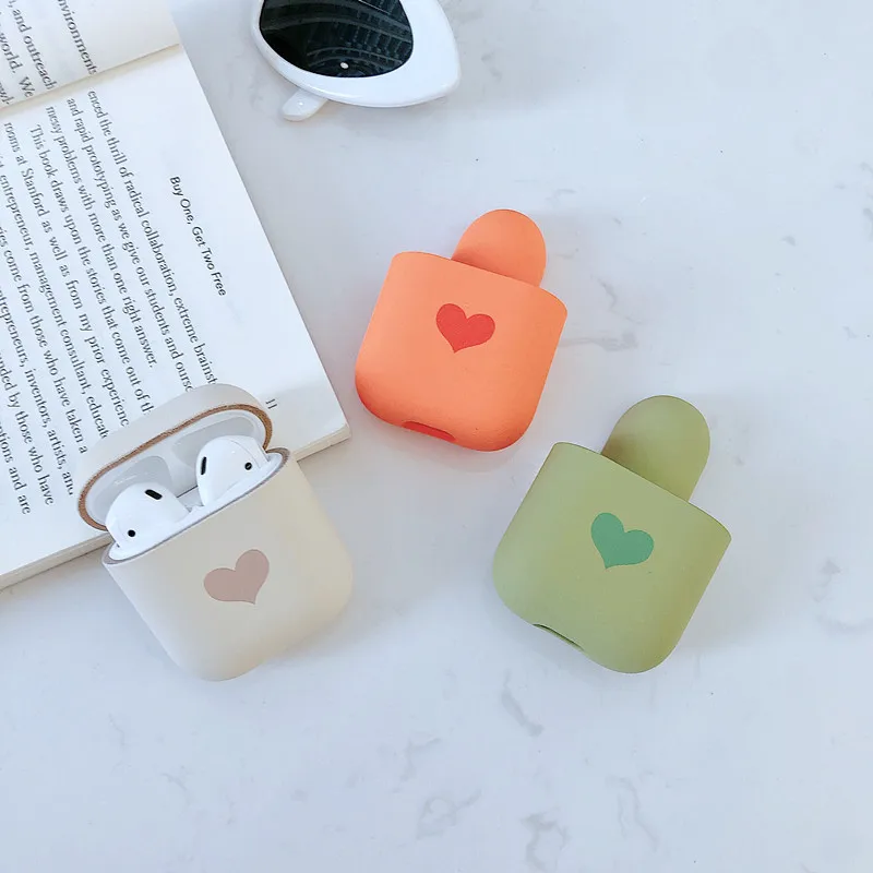 Чехол для Airpods, чехол для наушников с милыми мультяшками, чехол для Apple Airpods 2, милый, карамельный цвет, любовь, сердце, чехол для наушников