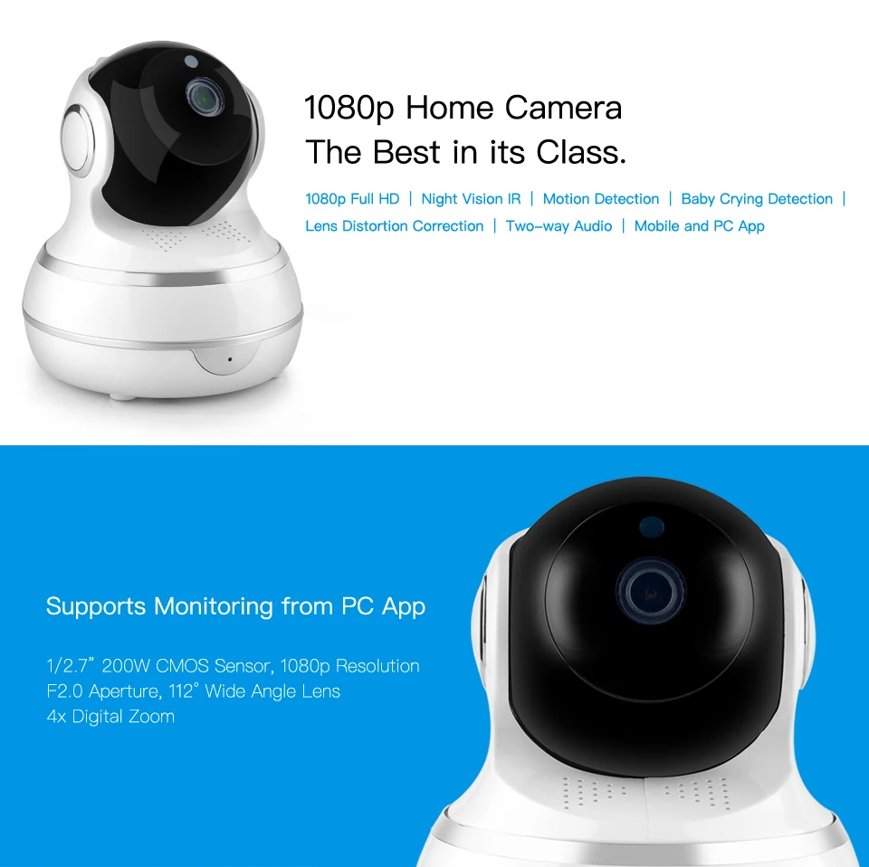 HD 1080 P домашняя ip-камера безопасности двухсторонняя аудио беспроводная камера 2MP ночного видения WiFi камера Smart life app управление