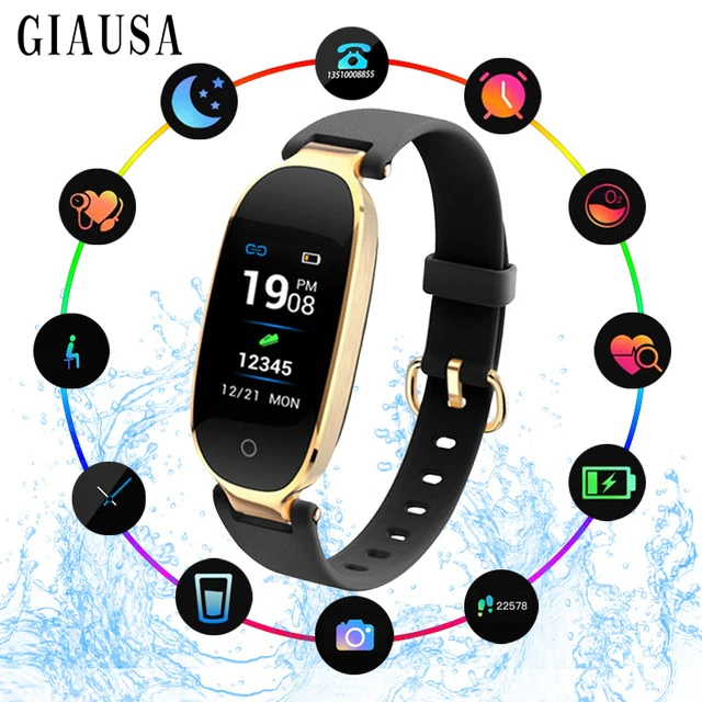 

Smartwatch Smart Watch Women Ladies girls Heart Rate Monitor Pedometer Fitness Band Bluetooth watch connected Android IOS Phone