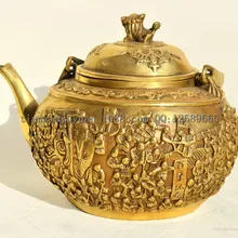 Специальный фэн шуй Бронзовый чайник медный чайник долгий летучая мышь медный чайник украшение дома