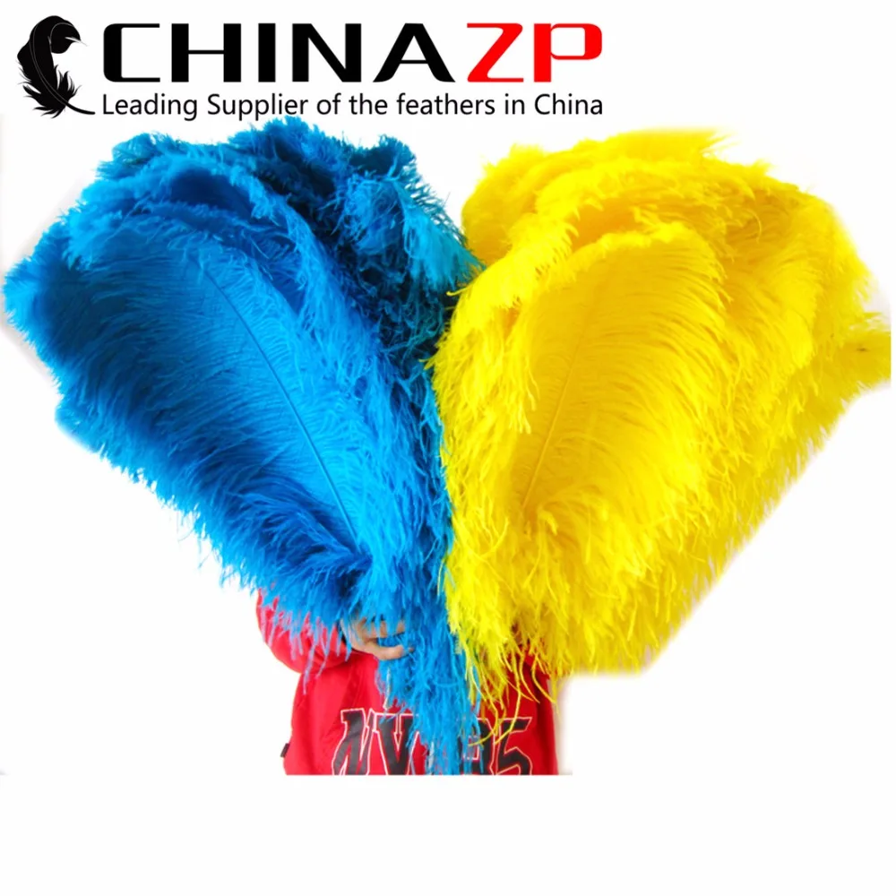 

CHINAZP Factory Wholesale 60-65cm(24-26inch) 50pcs/lot Top Quality Dyed Mix Colors Bulk Ostrich Feathers
