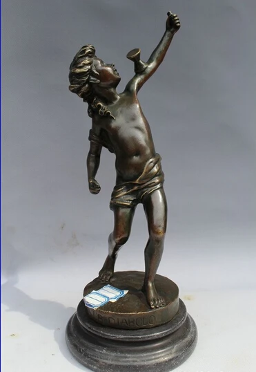 free 15&quotWestern Art sculpture Bronze Marble Belle Women Girl Exercise Diabolo Statue fast | Дом и сад