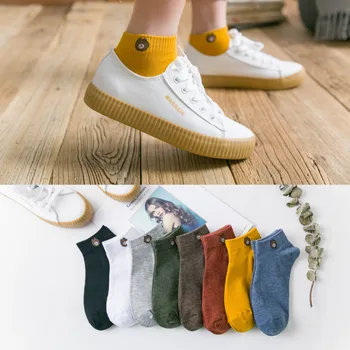 

5 Pair New Women Short Socks Cute Cartoon Bear Ladies Ankle Socks Girls Breathable Casual Comfy Cotton socks
