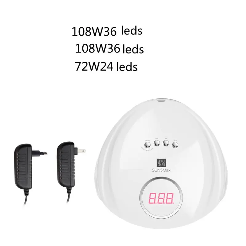 

108W UV 36 LED Lamp Nail Dryer Auto Sensor Manicure Gel Polish Curing Light 10s/30s/60s/99s Timer Nail Art Tools EU/US Plug