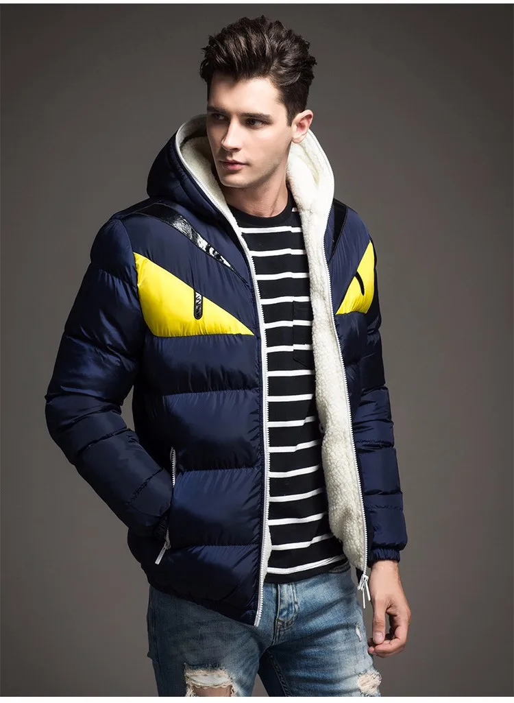 Mwxsd бренд для мужчин зимние теплые толстые с капюшоном Толстая парка пальто для будущих мам мужской slim fit лоскутное куртки jaqueta masculina campera
