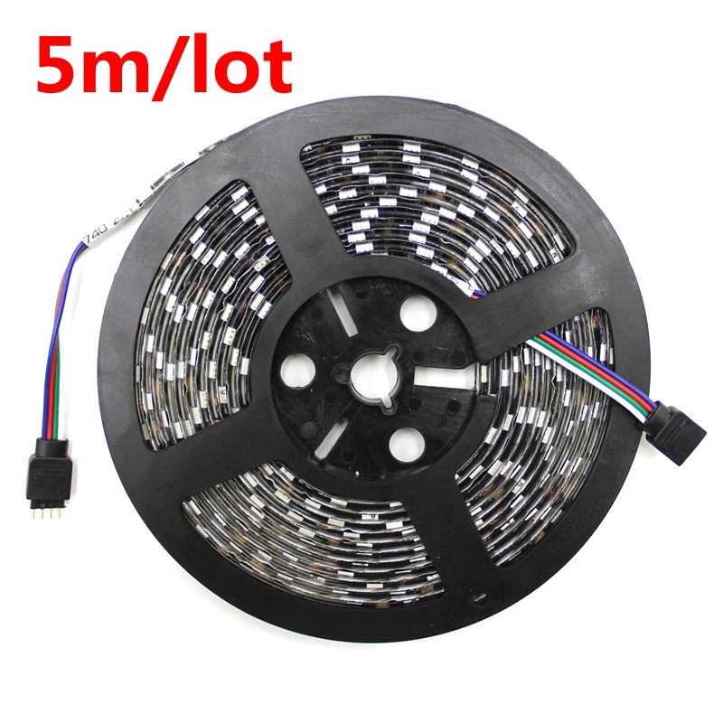12 В постоянного тока Светодиодная лента 5050SMD 60 светодиодов/м черная печатная