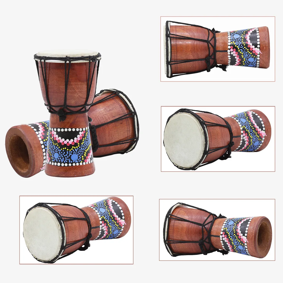 IRIN 1 Pc 4 inch Professional Djembe African Drum Bongo Wood Good Sound of Musical Instrument