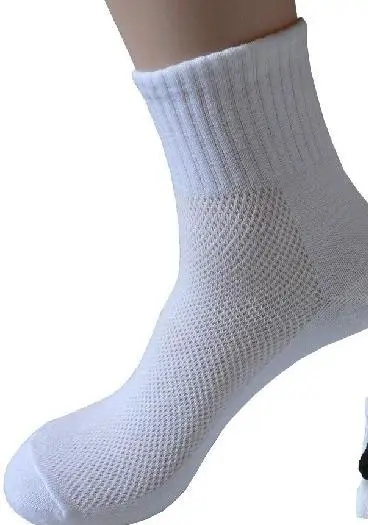 6 пар в партии, черный, белый, серый, мужской носок носки унисекс, тонкие сетчатые однотонные повседневные короткие летние носки из 100 хлопка - Цвет: Белый