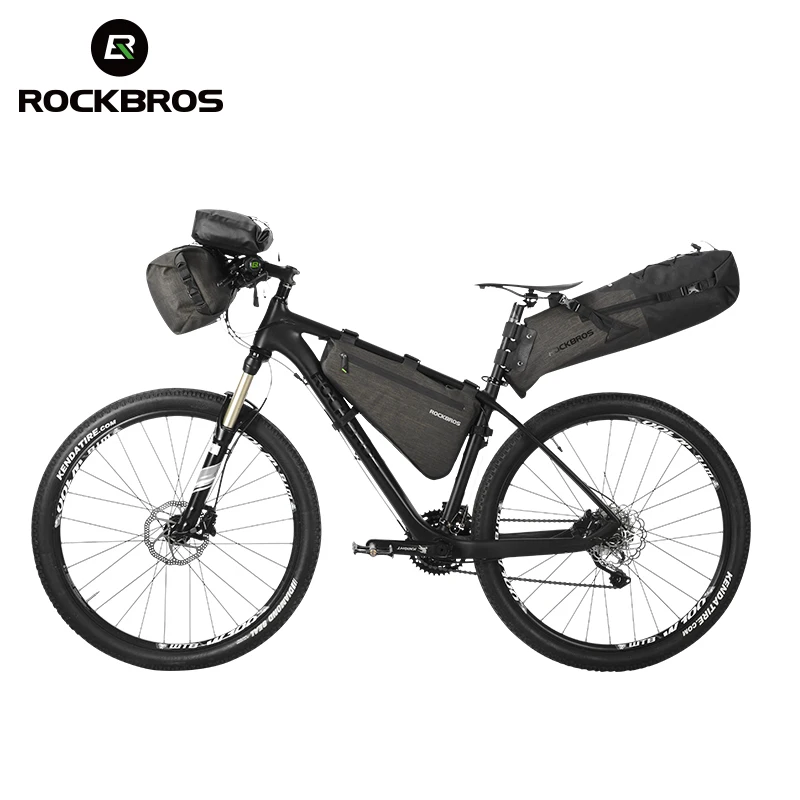 Perfect ROCKBROS Bike Triangle Bag Waterproof Large Capacity Bicycle Bags Panniers Frame Front MTB Road Pannier Cycling Accessories 5