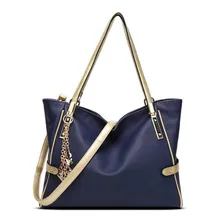 Fashion Women PU Leather Handbag tassel Tote Crossbody Messenger Bag Lady shoulder bag Bolsa free shipping