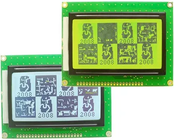 

22PIN 12864K LCD Graphic Module KS0107 KS0108 3.3V 5V Controller Blue/Yellow Green/Grey Backlight