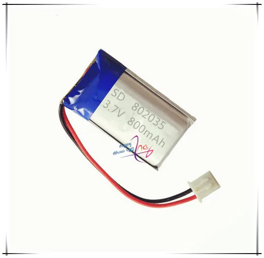 XHR-2P 2.54 800mAh 802035 point reading pen Bluetooth speaker school paper 3.7V polymer battery 702035