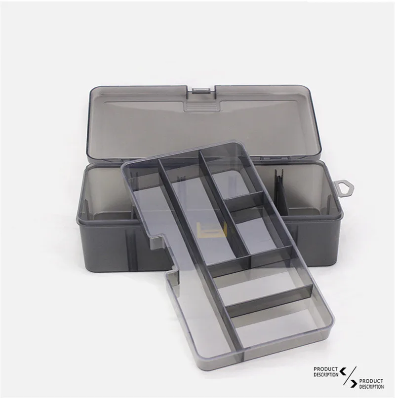 Double Layers Thickened Size Plastic Lure Fishing Box for Fishing Bait Tools Accessories Fishing Tackle Storage Box 21x12x6.5cm (9)