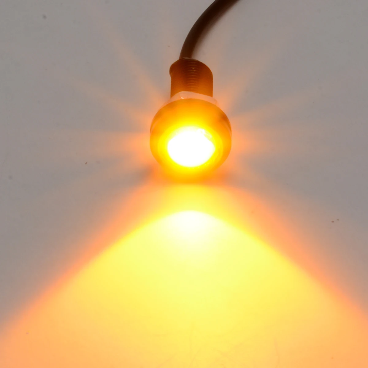 10pcs 12V 10W 18mm Amber Eagle Eye LED Lights COB LED Car Daytime Running DRL Head Tail Backup Light