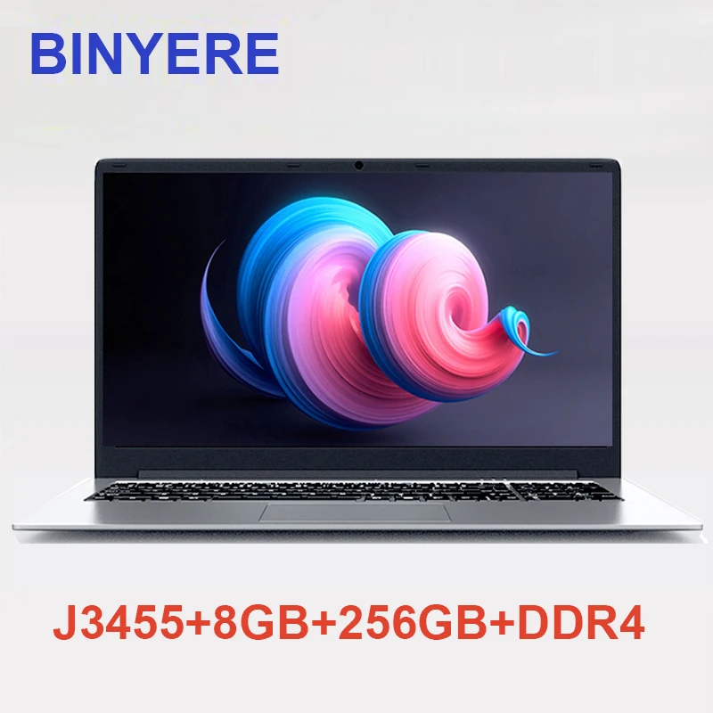 

BINYEAE Laptops 15.6 inch 8GB RAM DDR4 256GB SSD ROM intel J3455 Quad Core Notebook Computer With FHD Screen Gaming Ultrabook