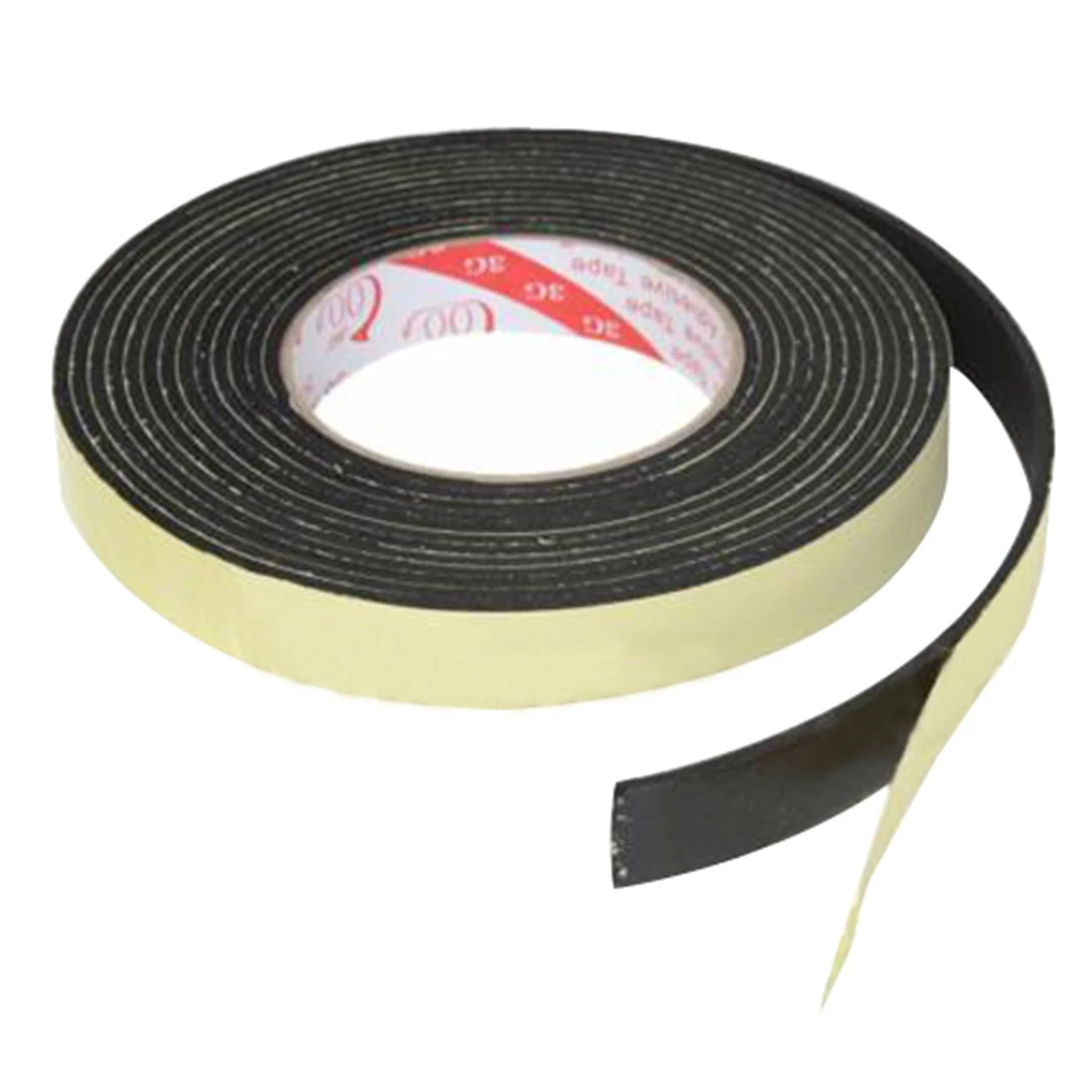 5m Black Single Sided Self Adhesive Foam Tape Closed Cell 20mm Wide x