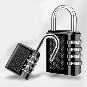

Large Zinc Alloy Black 4-digit Digital Coded Lock Outdoor Iron gate Warehouse door Anti-rust Lock Combination Lock Password Lock